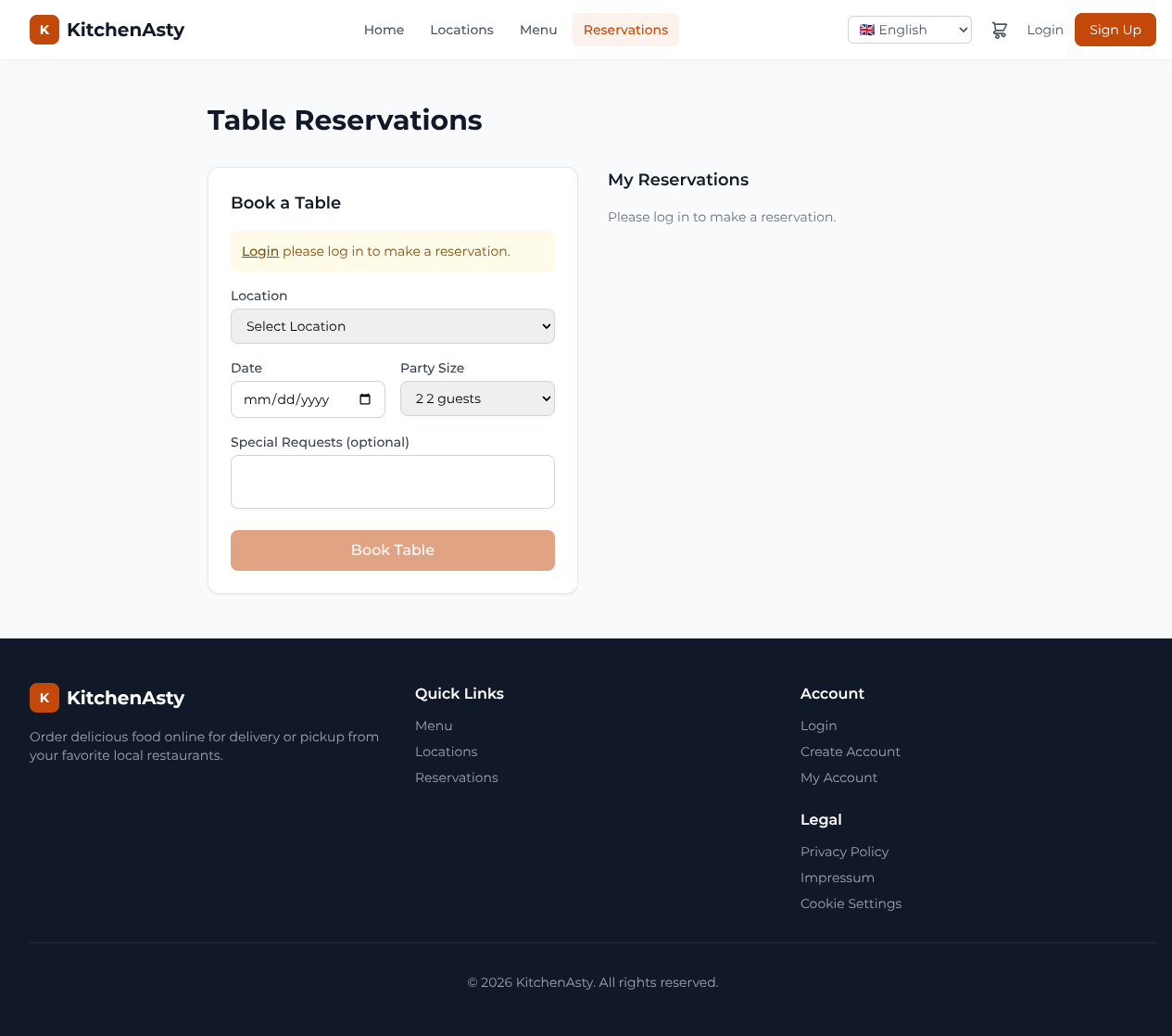 Storefront Reservations